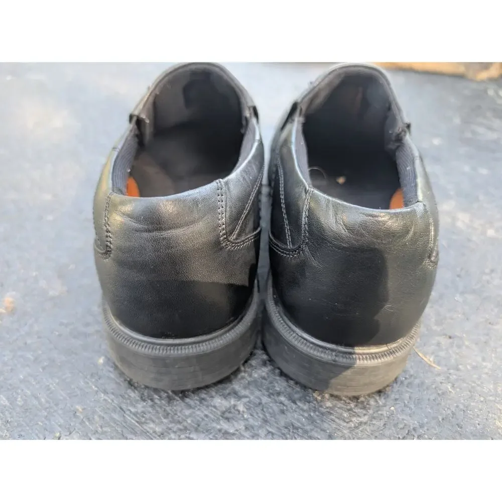 Dunham Men's Dillon Slip On Black Loafer‎ Leather Dress Shoes Sz Size 9 DABO1